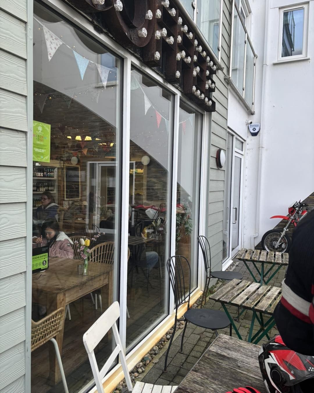 Coastal shopfront after pure-water clean
